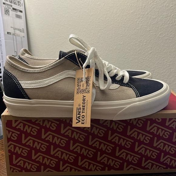 NWT VANS Men's Eco Theory Old Skool Tape Shoes - Nude/Brown/Black - VN0A54F4BLK - Picture 3 of 9